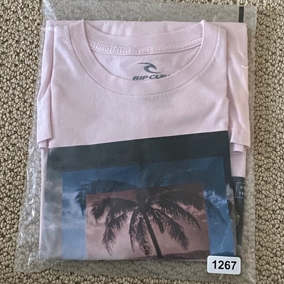 RIP CURL Surf Sesh Palm Tree Tee Shirt Men XL Standard Fit - Picture 5 of 5